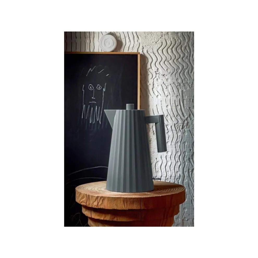 Alessi Plissé Electric Kettle, 21cmx16cmx29cm, Grey
