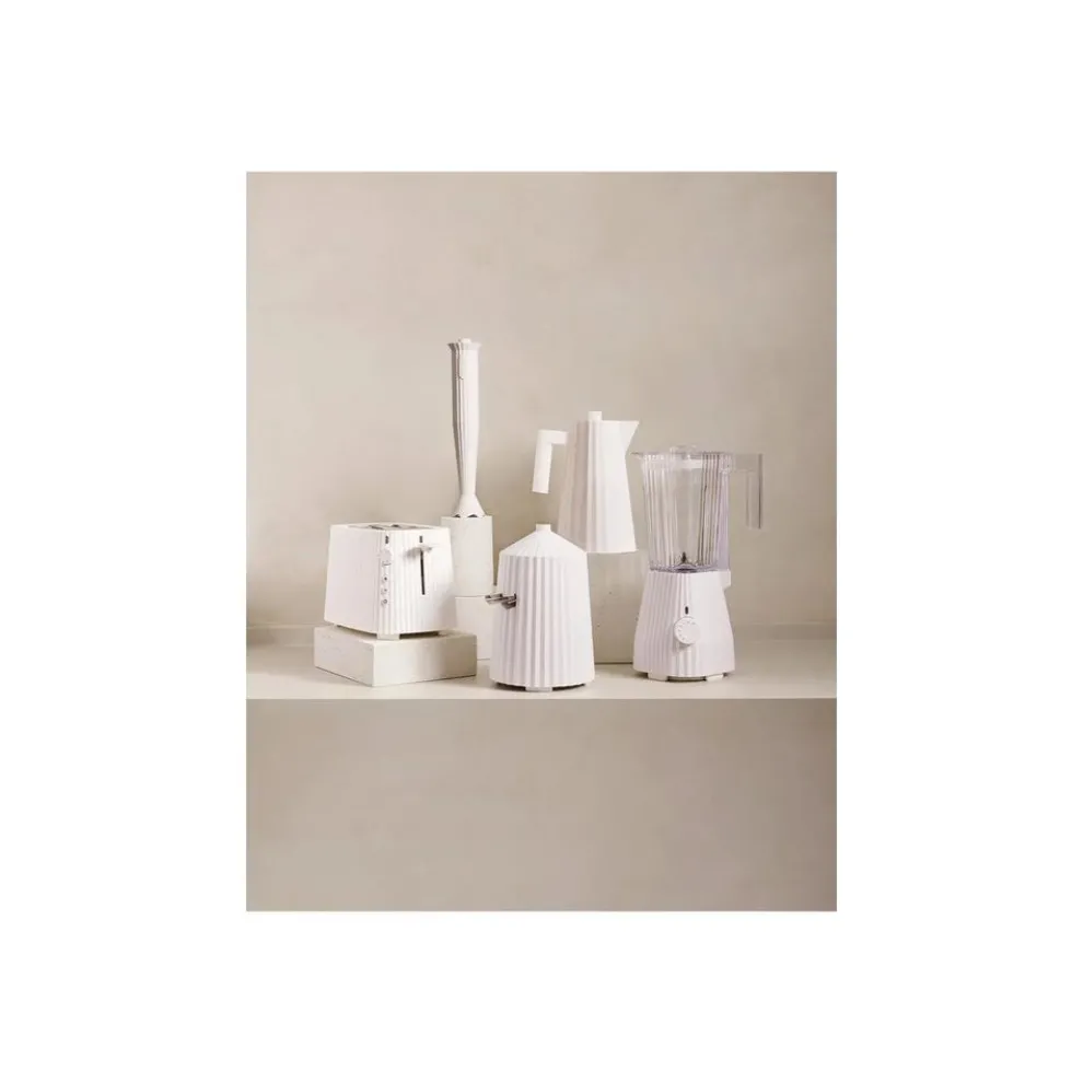Alessi Plissé Hand Blender Set, 34cmx7cm, White