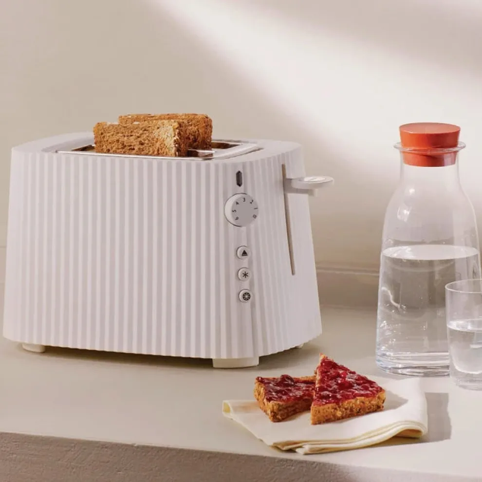 Alessi Plisse Toaster, 775-925W, White