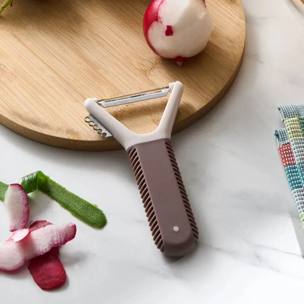 Crick Crack Harmony Stainless Steel 2 in 1 Peeler, Multi