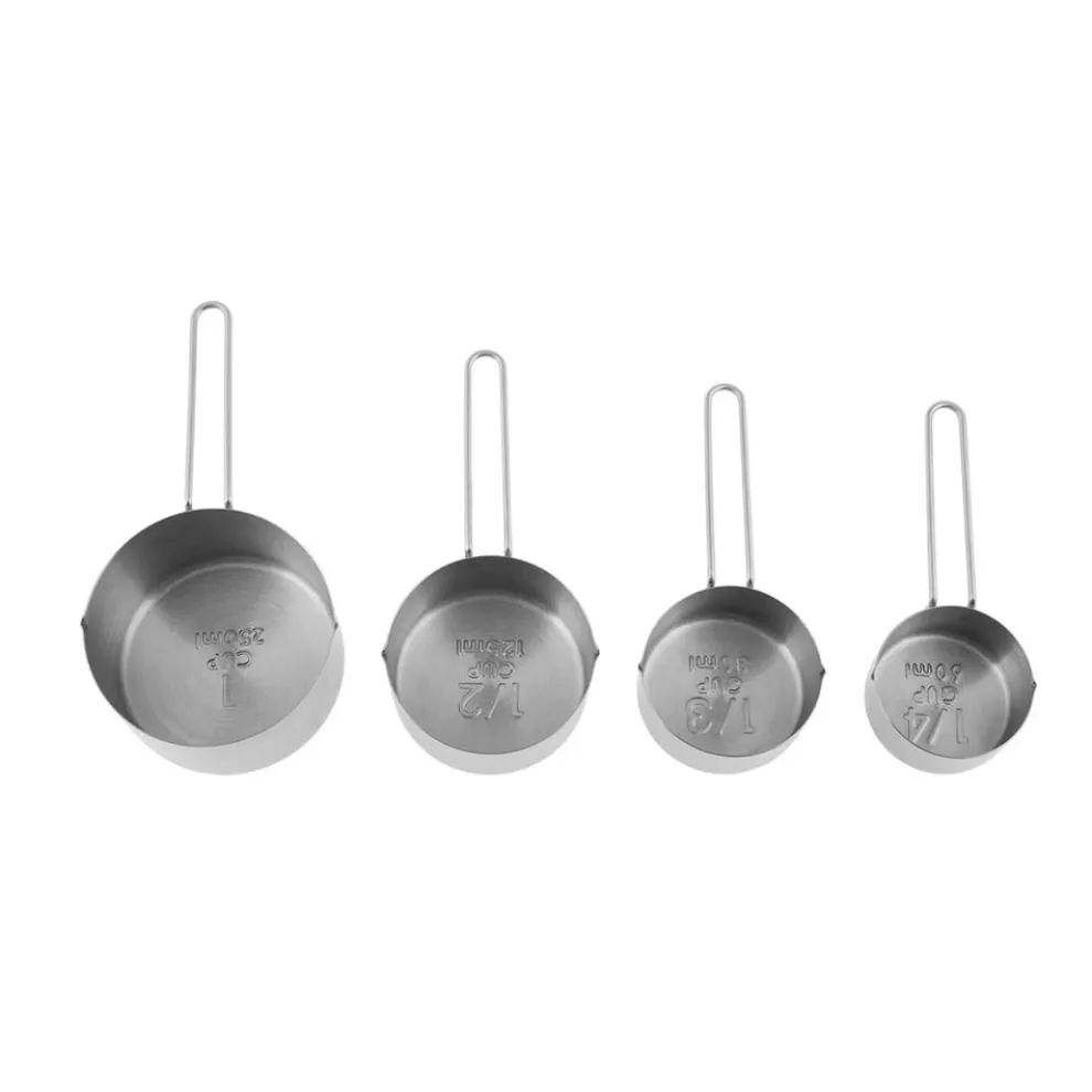 Crick Crack Stainless Steel Nesting Measuring Cups, Silver