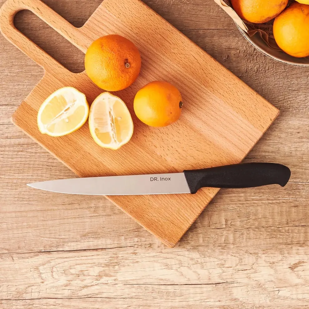 Dr. Inox Slicing Knife, 20cm, Black