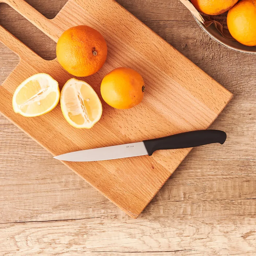 Dr.Inox 4 Piece Stainless Steel Knife Set, Black