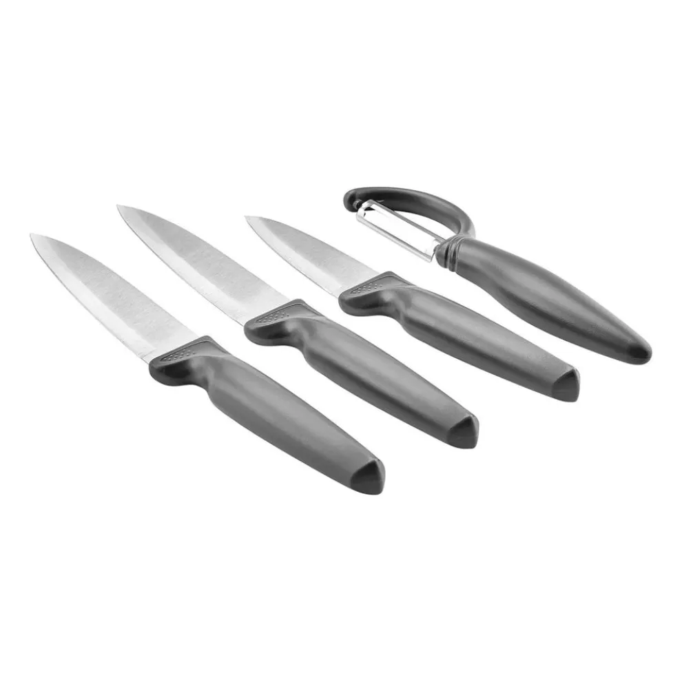 Dr.Inox 4 Piece Stainless Steel Knife Set, Grey