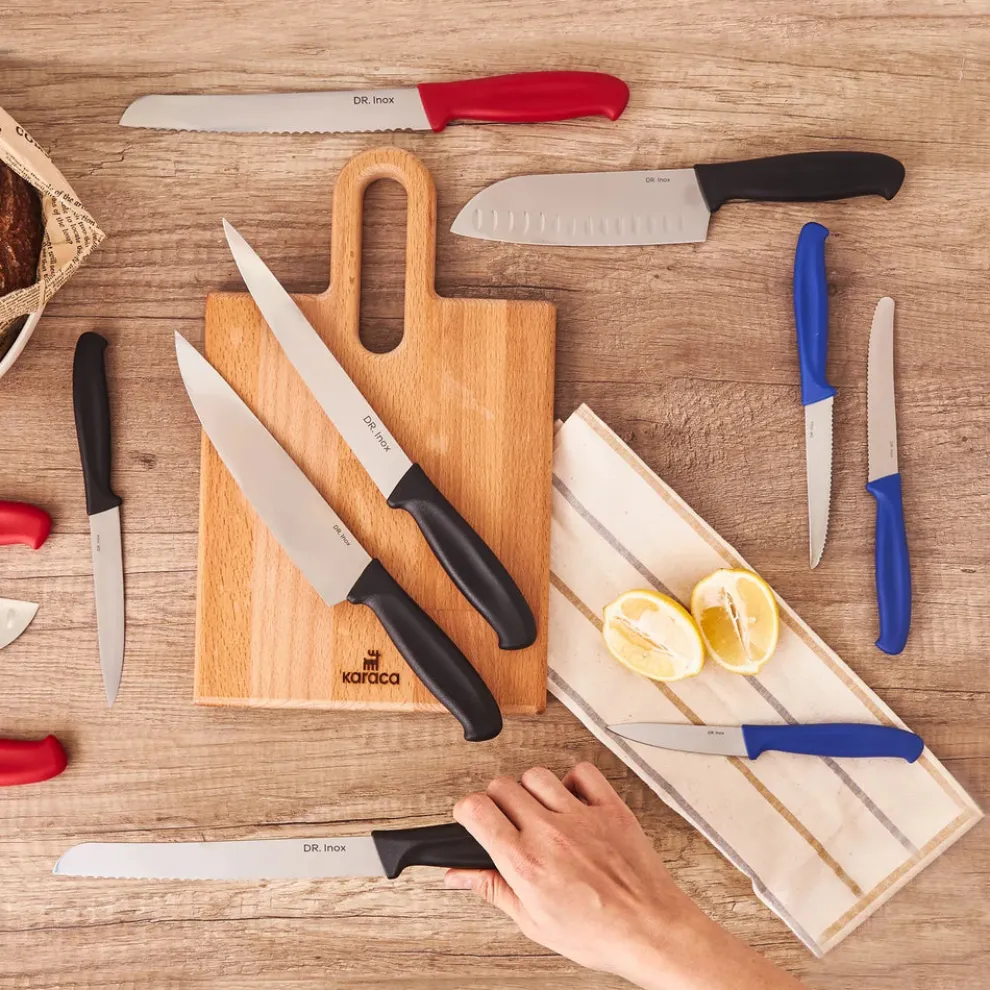 Dr.Inox 4 Piece Stainless Steel Knife Set, Grey