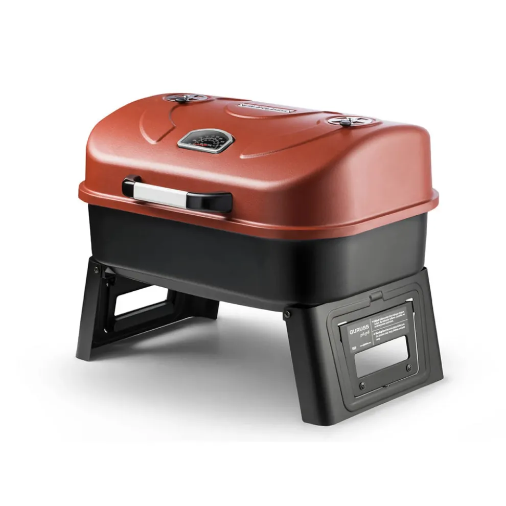 Guruss Go Grill Charcoal Barbecue, 51cmx37cm, Oxide Red Black