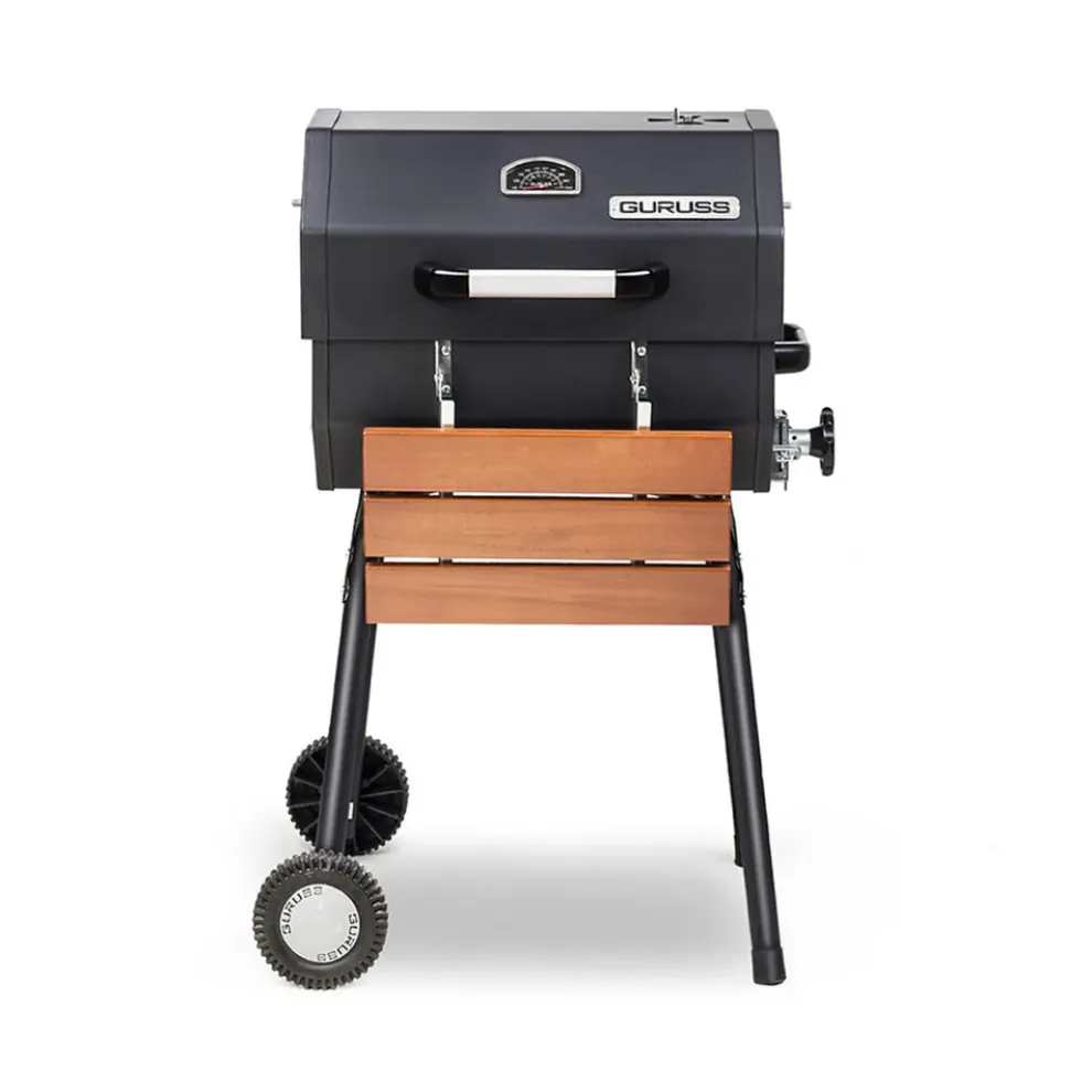 Guruss Steel Charcoal Barbecue Set, 50cm, Black