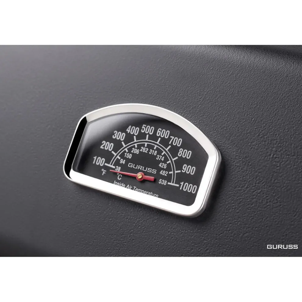 Guruss Steel Charcoal Barbecue Set, 50cm, Black