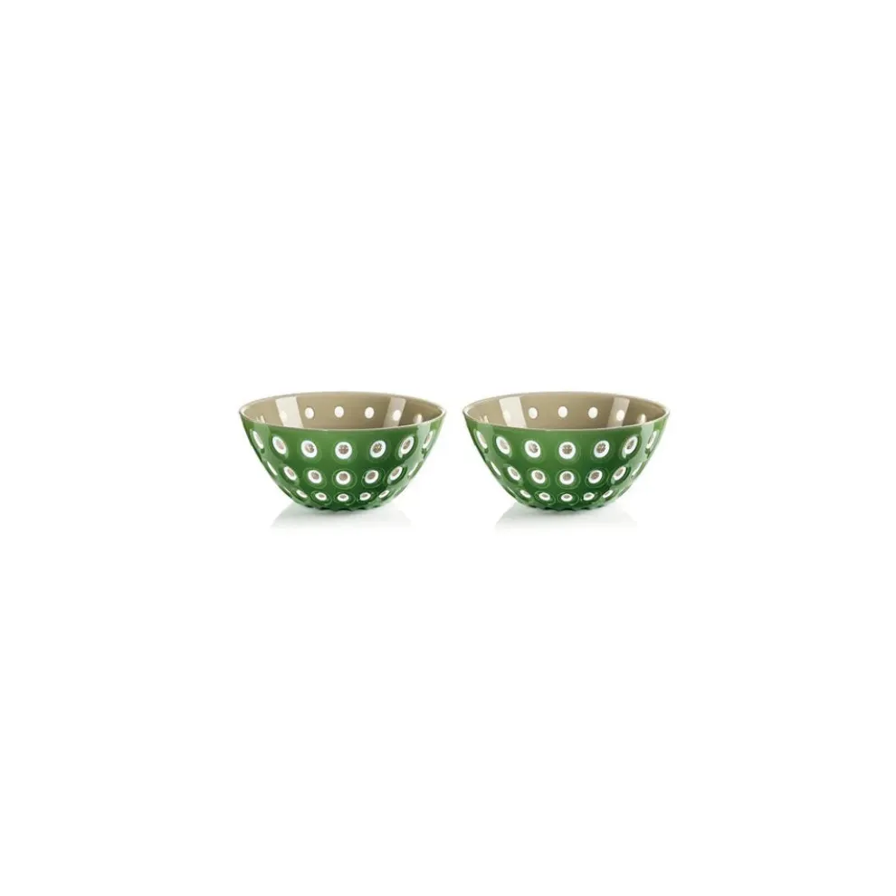 Guzzini Le Murrine 2 Piece Cereal/Soup Bowl Set, 12.5cmx5.6cm, Green White
