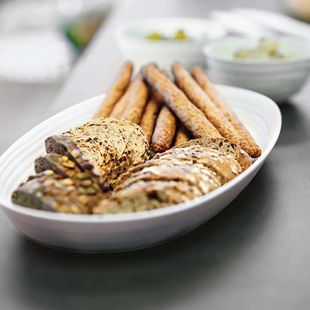 Guzzini Tierra Serving Platter, 41cmx22.9cm, Brown