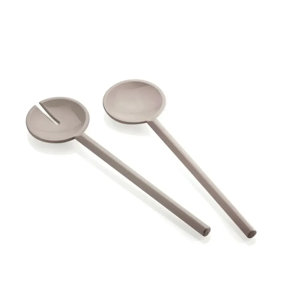 Guzzini Tiffany 2 Piece Salad Servers, 28cm, Taupe