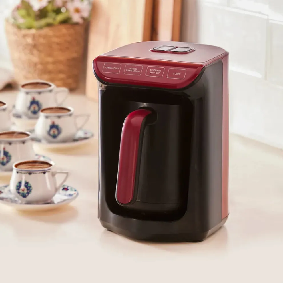 Hatır Köz Turkish Coffee Maker, 535W, Cherry Red