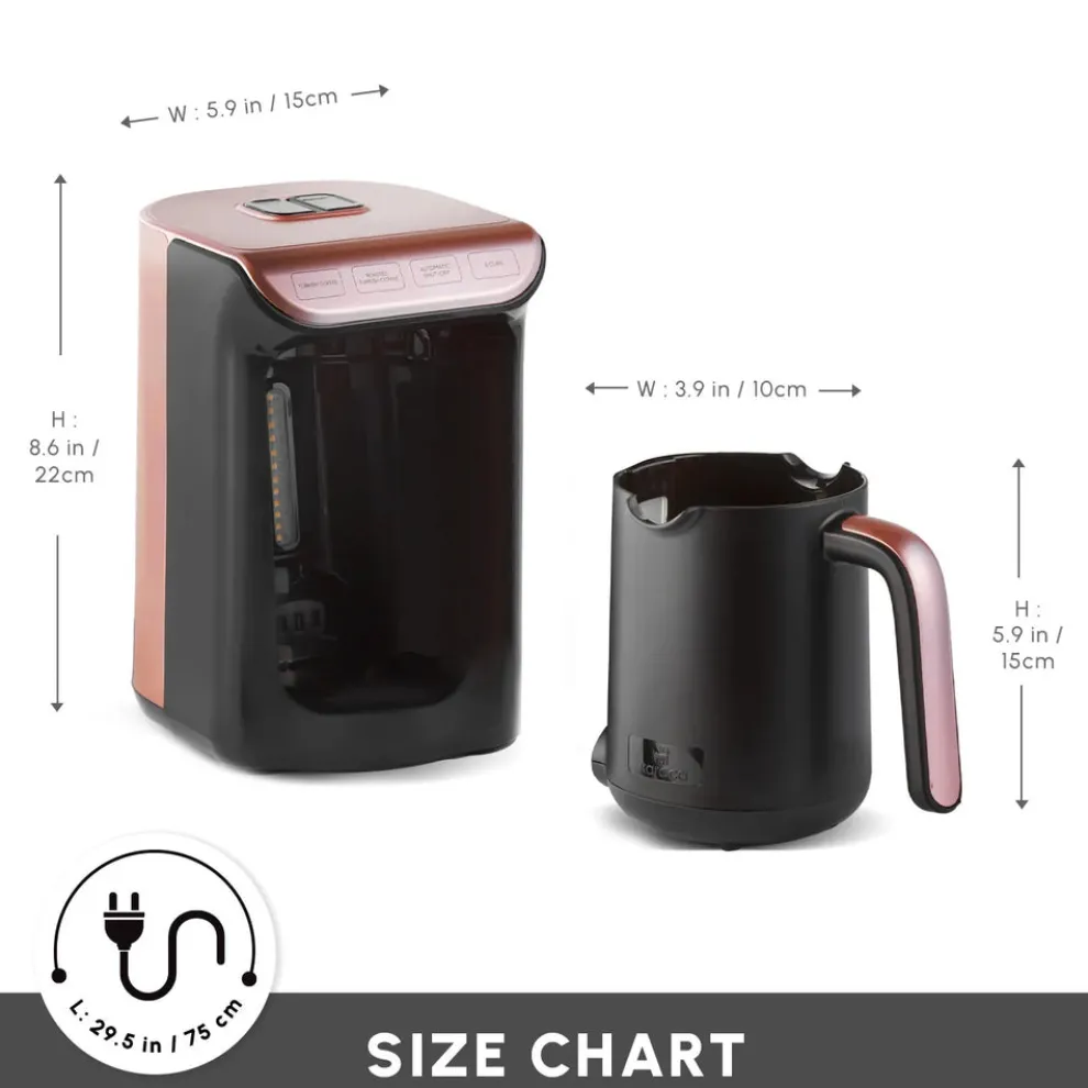 Hatır Köz Turkish Coffee Maker, 535W, Roseberry