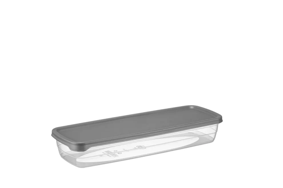 Hobby Rectangle Long Flat Storage Container, 1,3L, Inox