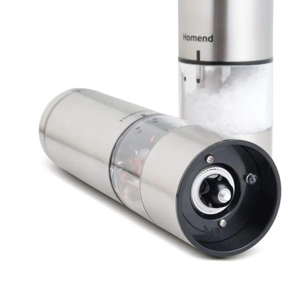 Homend Grindgo 6005UK Electric Salt & Pepper Grinder, Grey