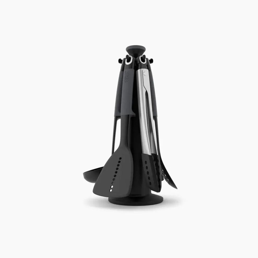 Joseph joseph Elevate Carousel 6 Piece Kitchen Utensil Set With Tongs, Greey