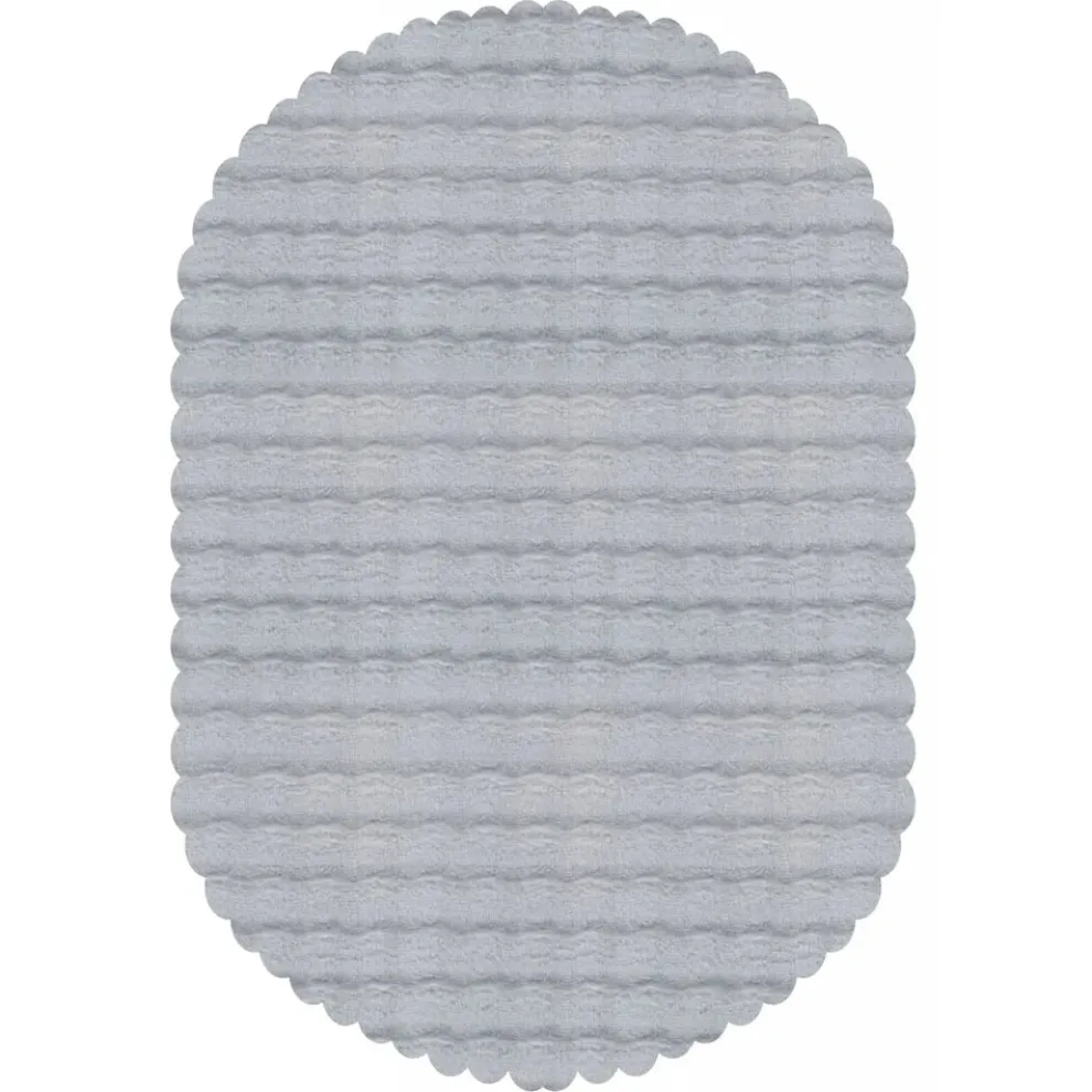 Kaşmir Rugs 7/24 Cosy Premium Bubble Rug, 80cmx150cm, Light Grey