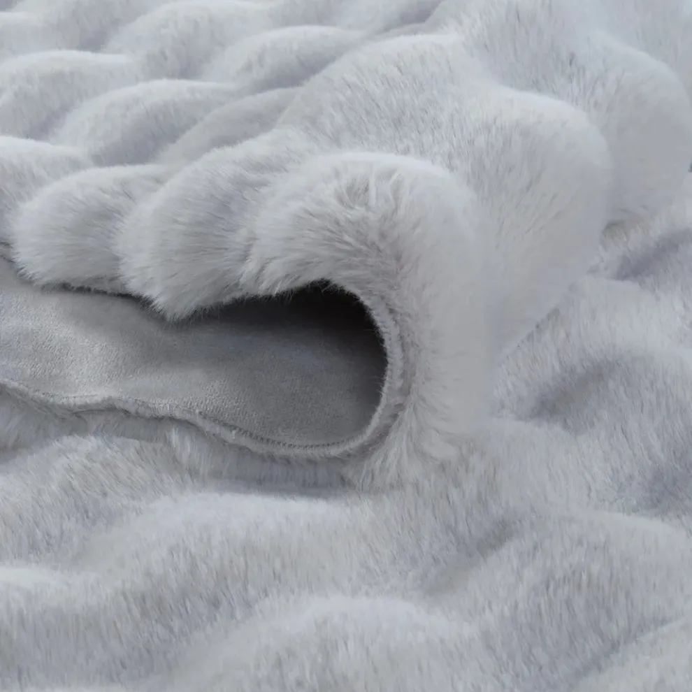 Kaşmir Rugs 7/24 Cosy Premium Bubble Rug, 80cmx150cm, Light Grey