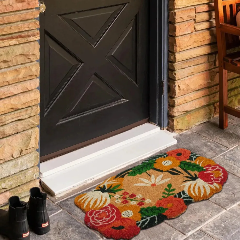 Kaşmir Rugs 7/24 Garden Coco Door Mat, 45cmx75cm, Multi