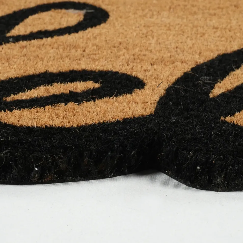 Kaşmir Rugs 7/24 Patterned Hello Coco Door Mat, 45cmx75cm, Multi
