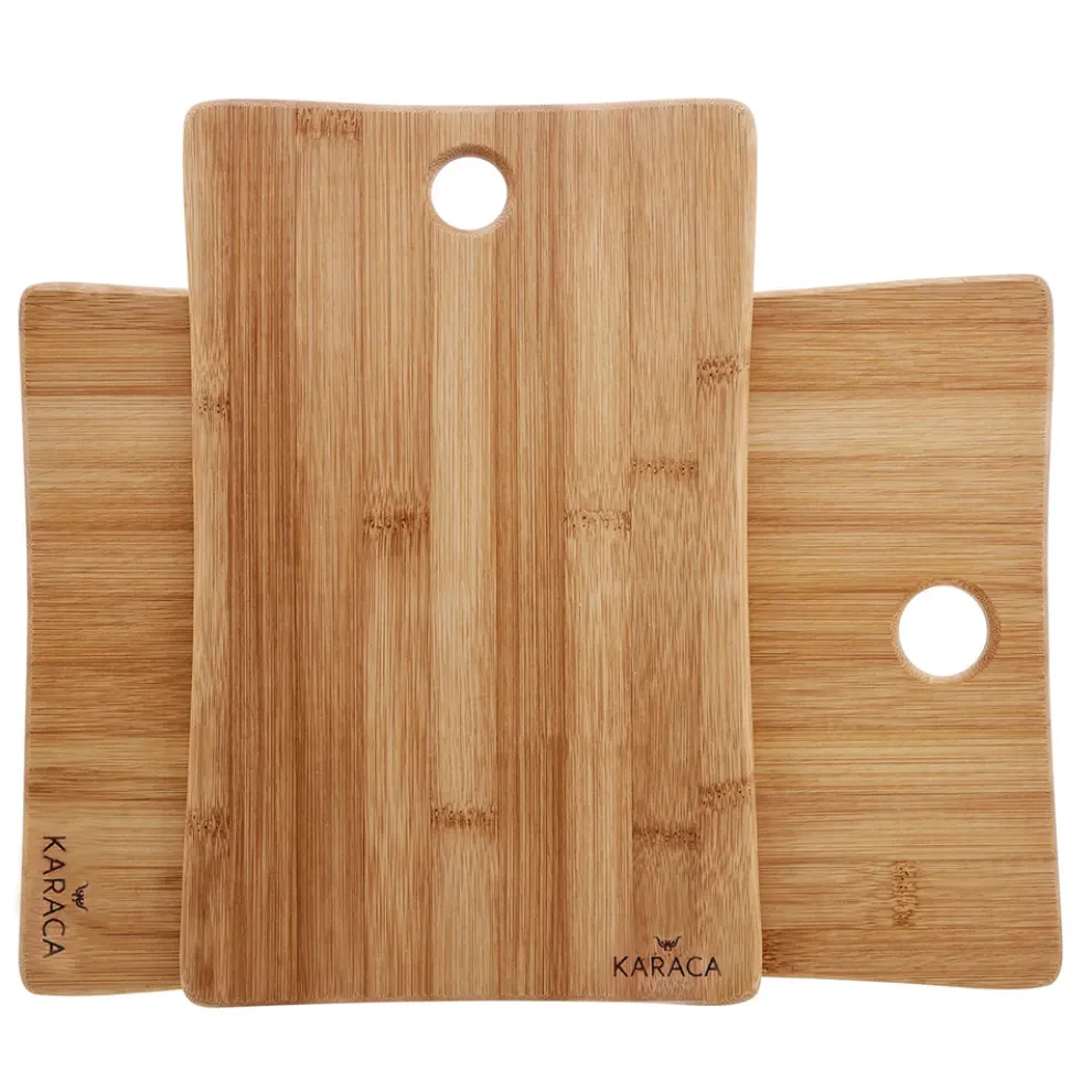 Karaca 2 Piece Bamboo Chopping Board Set, Wood