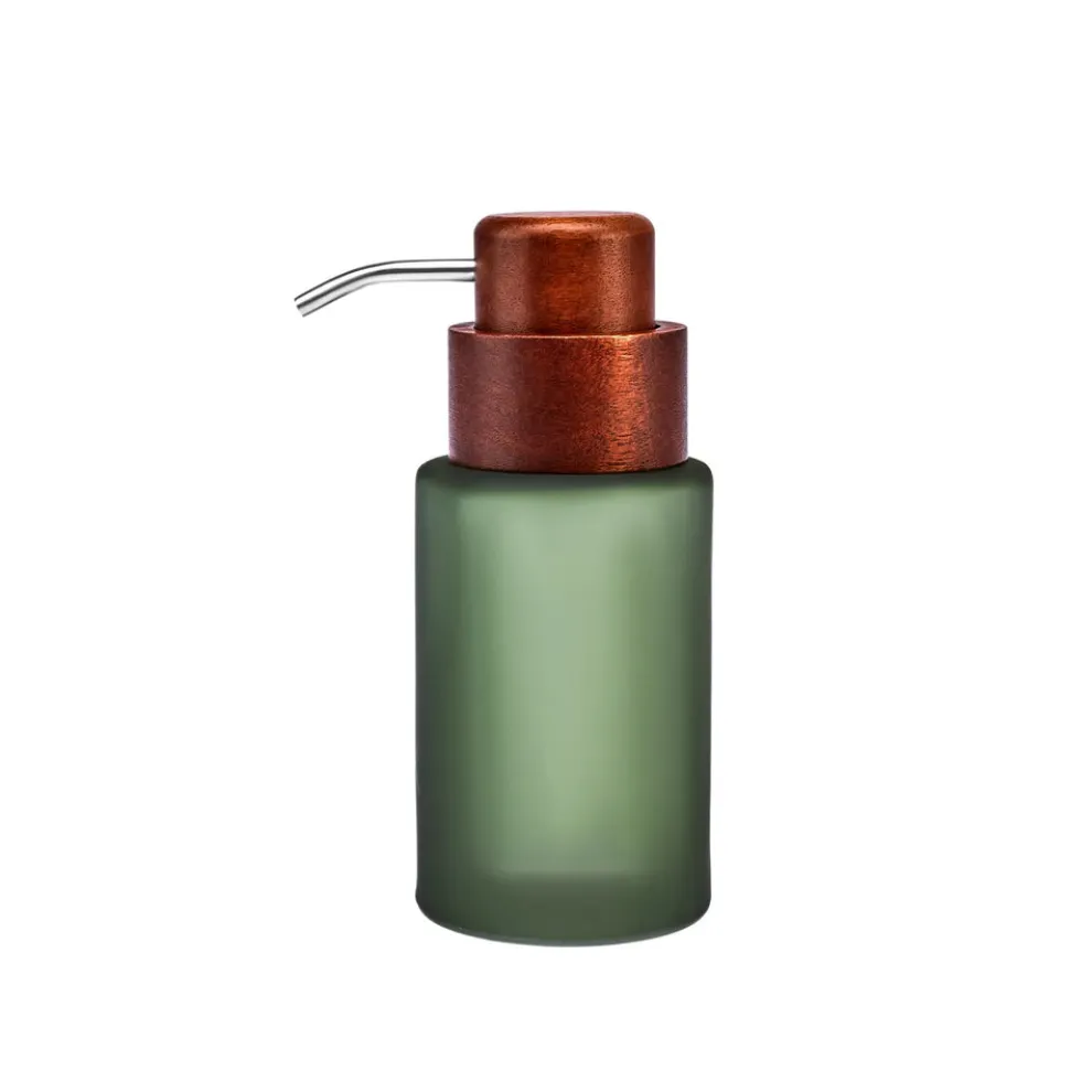 Karaca Abiete Glass Lotion Dispencer, 7.5cmx7.5cmx17cm, Green