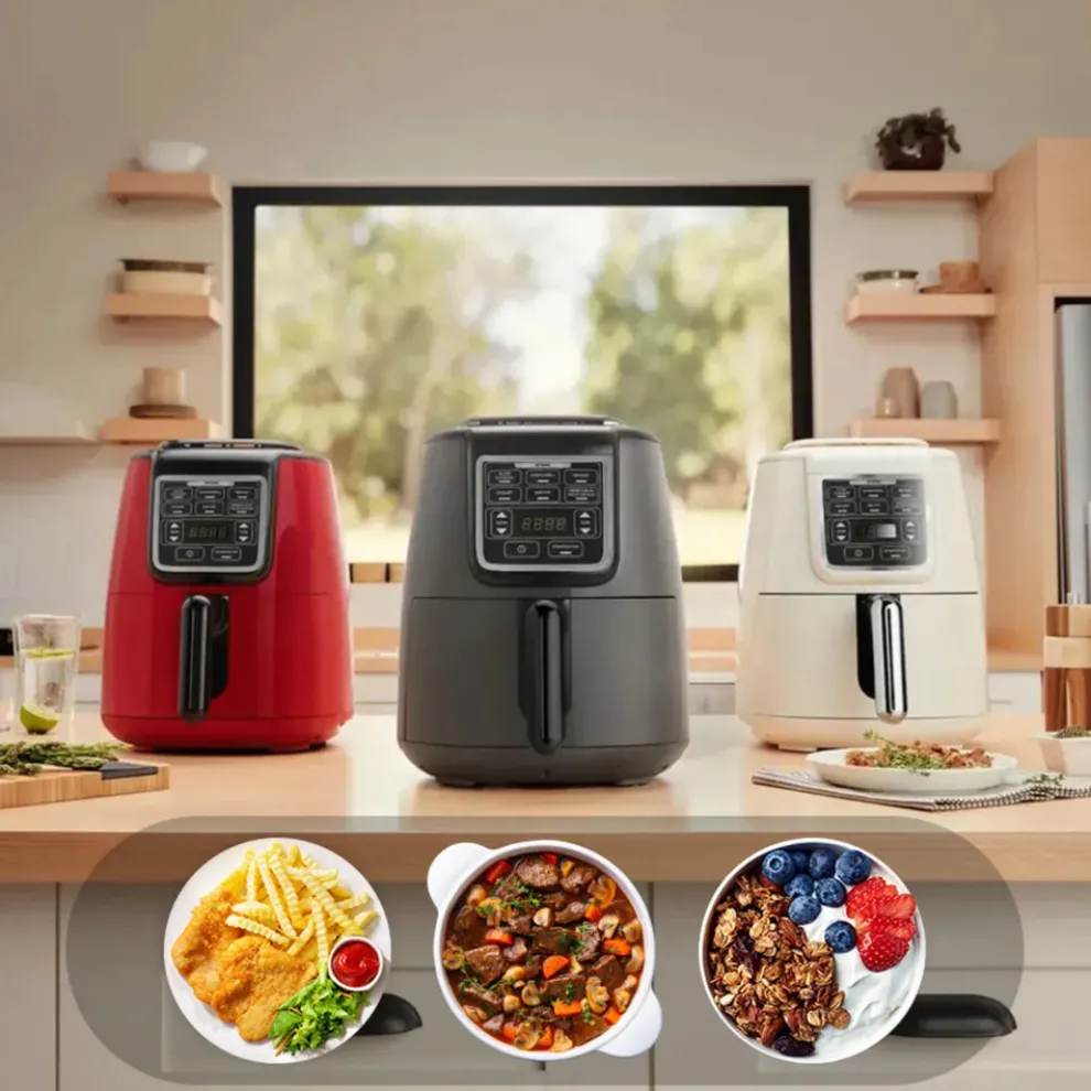 Karaca Air Cook XL 2 in 1 Air Fryer, 4L, 1550W, Space Grey