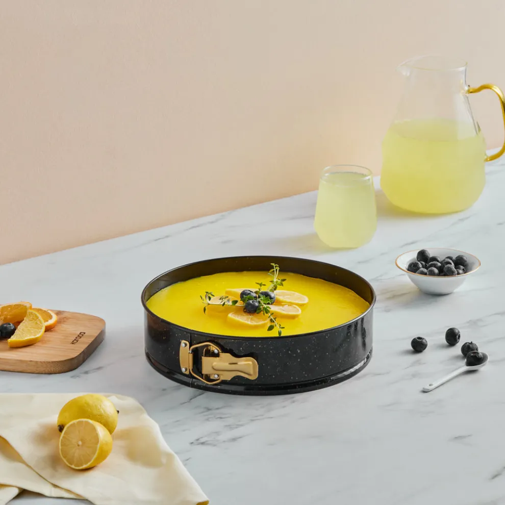Karaca Aluminum Springform Cake Tin, 26cm, Black Gold