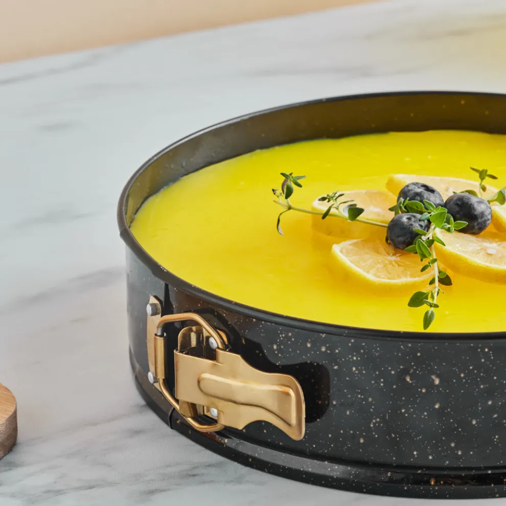 Karaca Aluminum Springform Cake Tin, 26cm, Black Gold