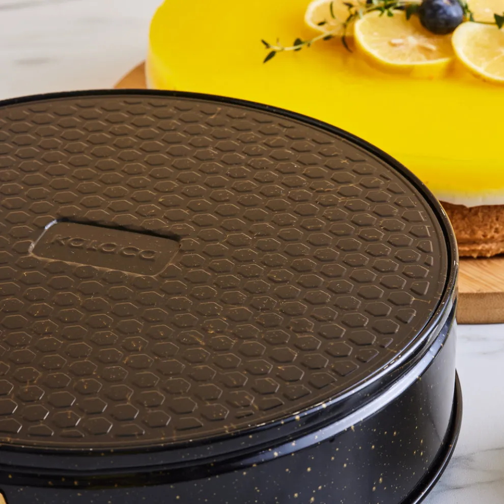 Karaca Aluminum Springform Cake Tin, 26cm, Black Gold