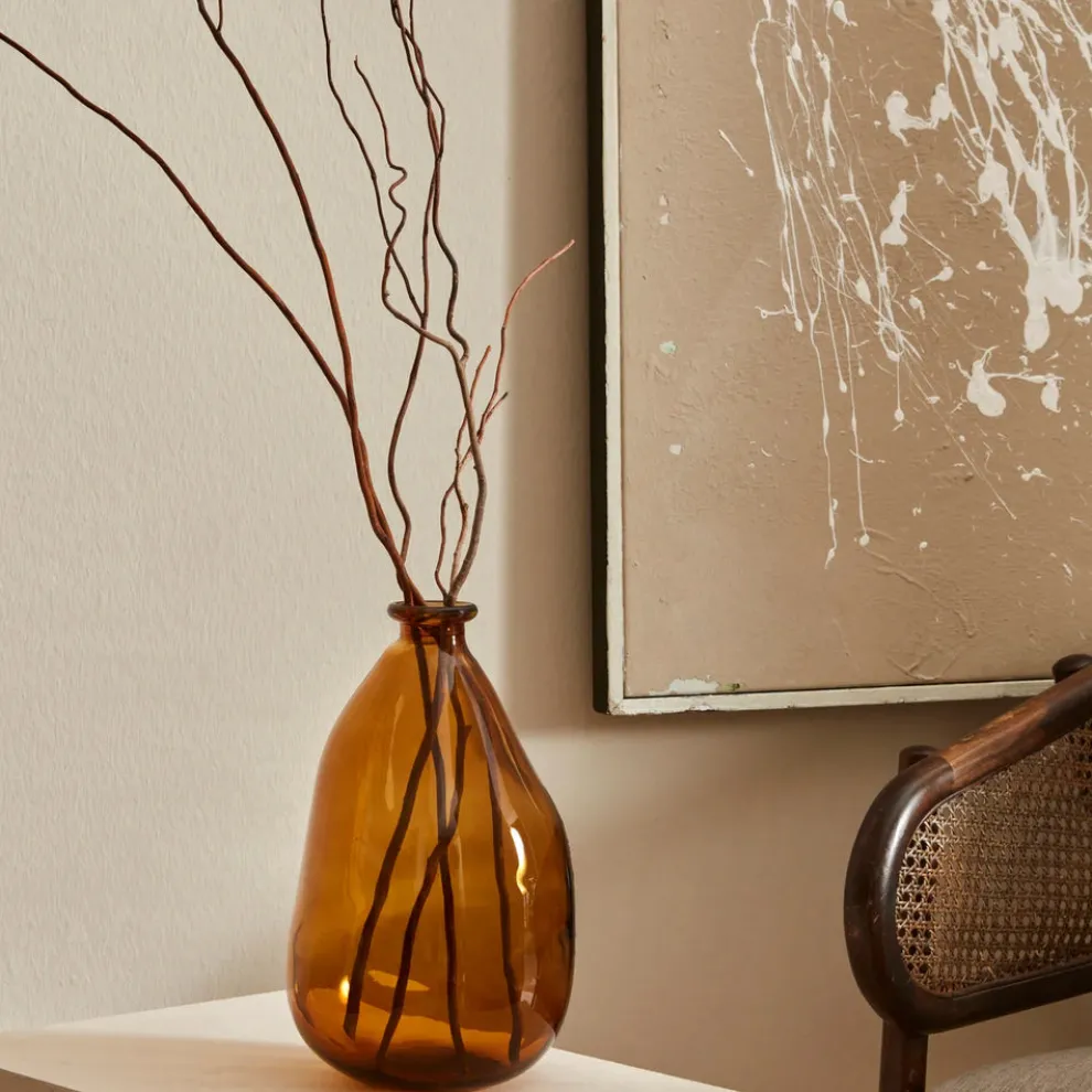 Karaca Amorf Glass Vase, 30cm, Multi