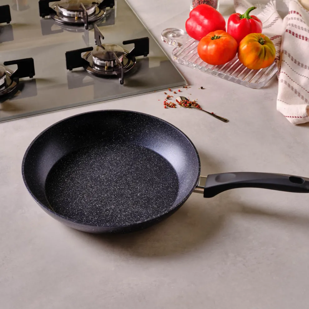 Karaca Aqua Granite Non-Stick Induction Frying Pan, 30cm, Blue