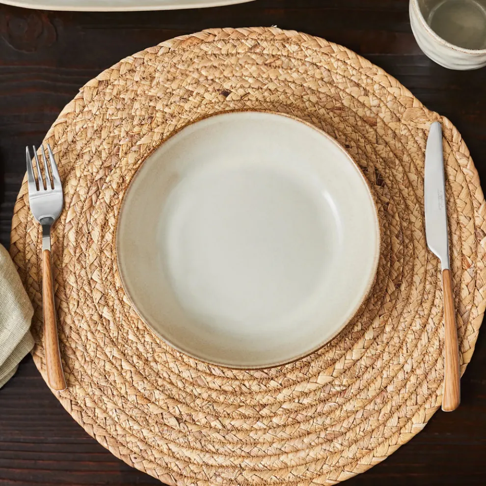 Karaca Aria Reactive Glaze Pasta Bowl, 20cm, Beige