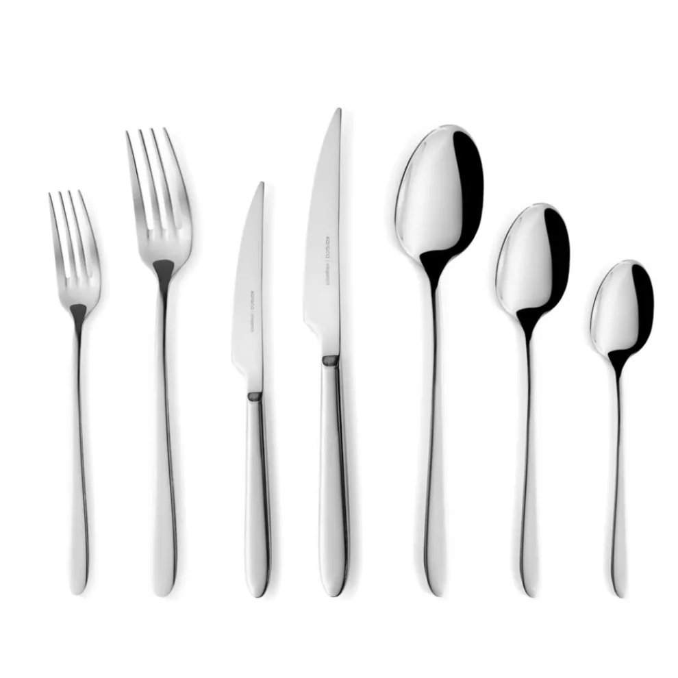 Karaca Bellamy 84-Piece Stainless Steel Cutlery Set for 12 People, Silver