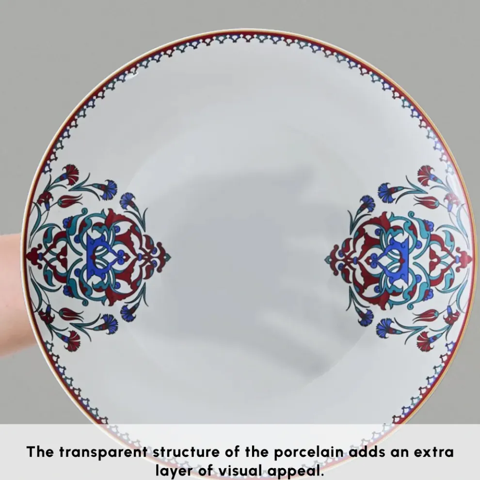 Karaca Bone China Nakkaş 26-Piece Serveware Set for 6 People, Multi