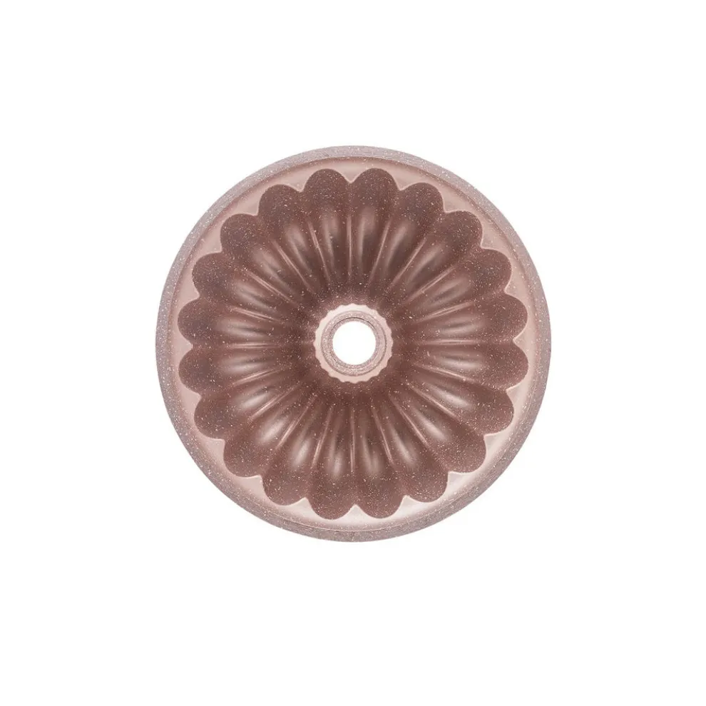 Karaca Cake Pro Lina Aluminium Cast Decorative Bundt Cake Tin, 25.5cm, Rosegold
