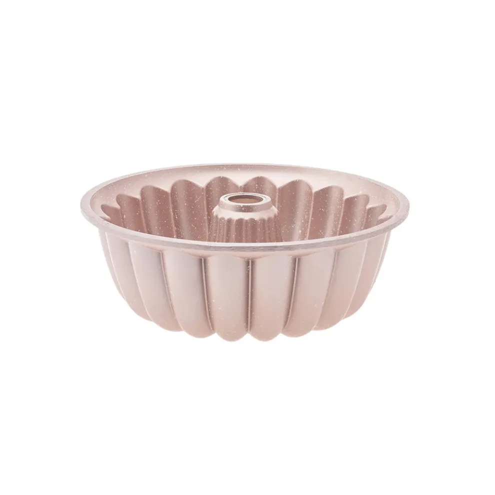 Karaca Cake Pro Lina Aluminium Cast Decorative Bundt Cake Tin, 25.5cm, Rosegold