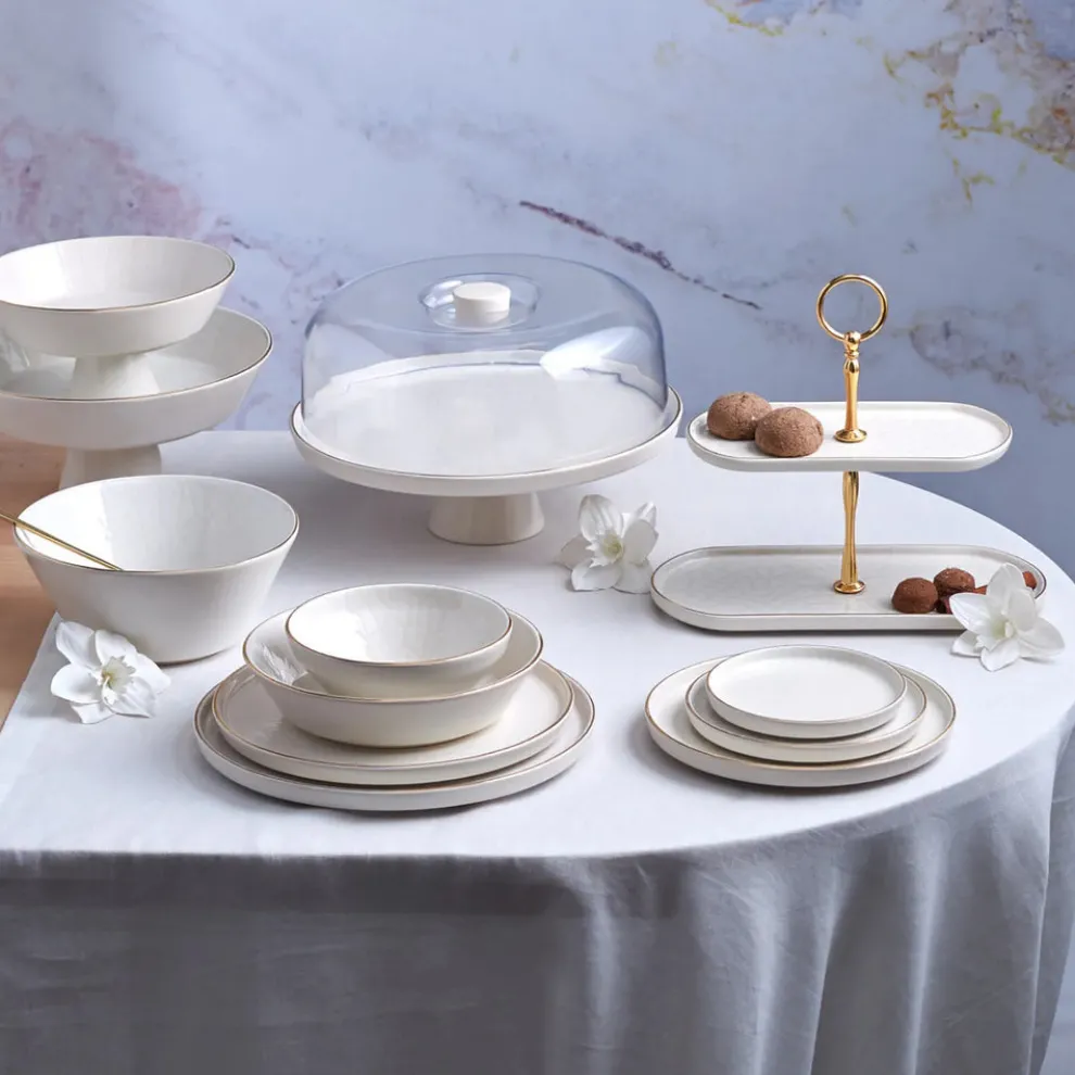 Karaca Calvin Ceramic Side Plate, 13cm, Multi