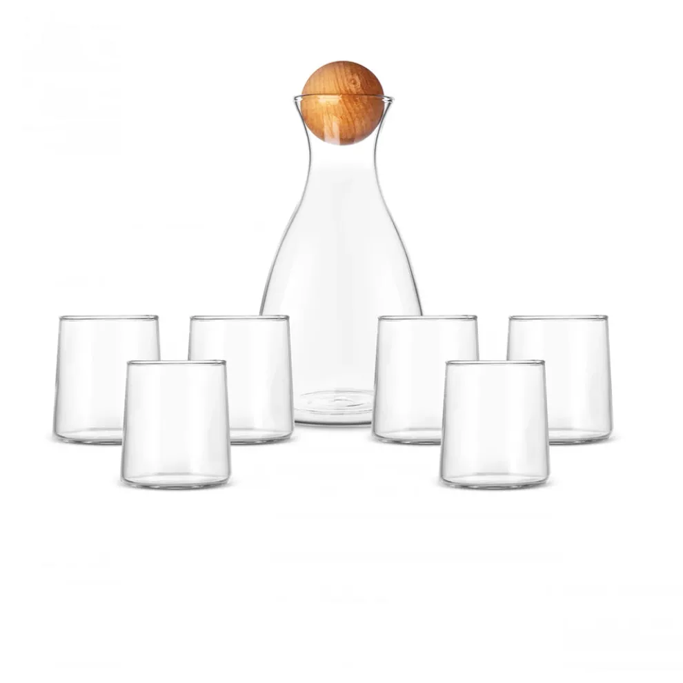 Karaca Camelia 7-Piece Tumbler Glass Set, Transparent