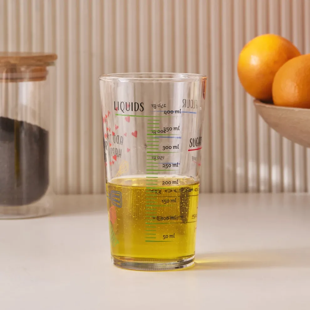 Karaca Carme Measuring Glass, 550ml, Red