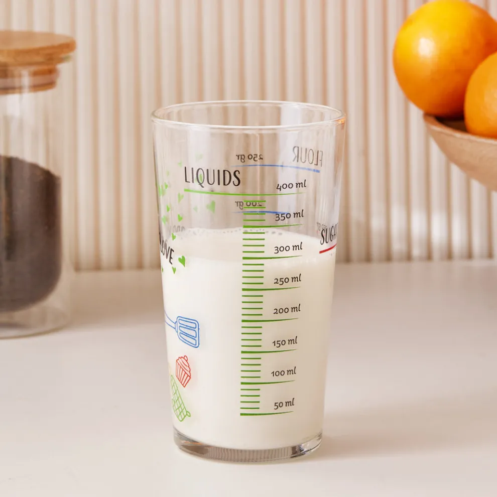 Karaca Carme Measuring Glass, 550ml, Green