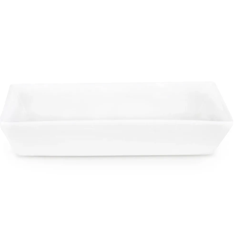 Karaca Carmen Trend Porcelain Serving Platter, 18cmx10cm, White
