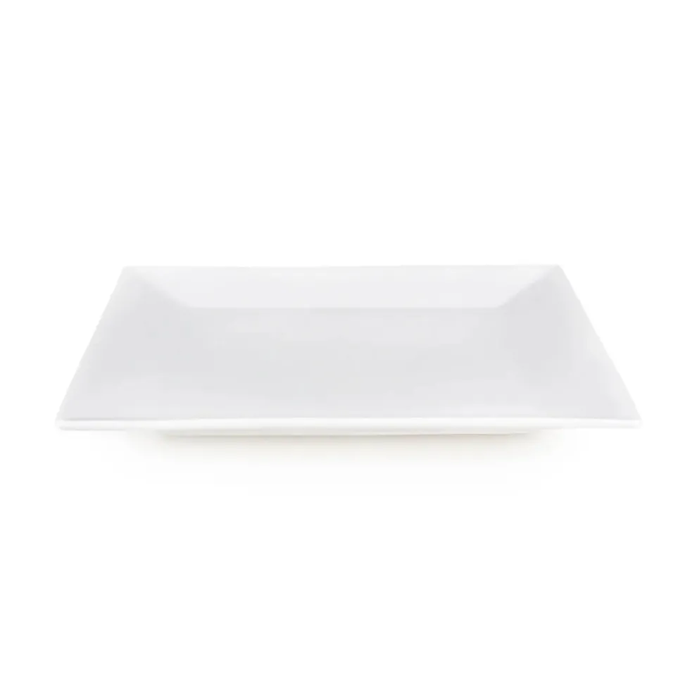 Karaca Carmen Trend Square Porcelain Serving Platter, 18cm, White