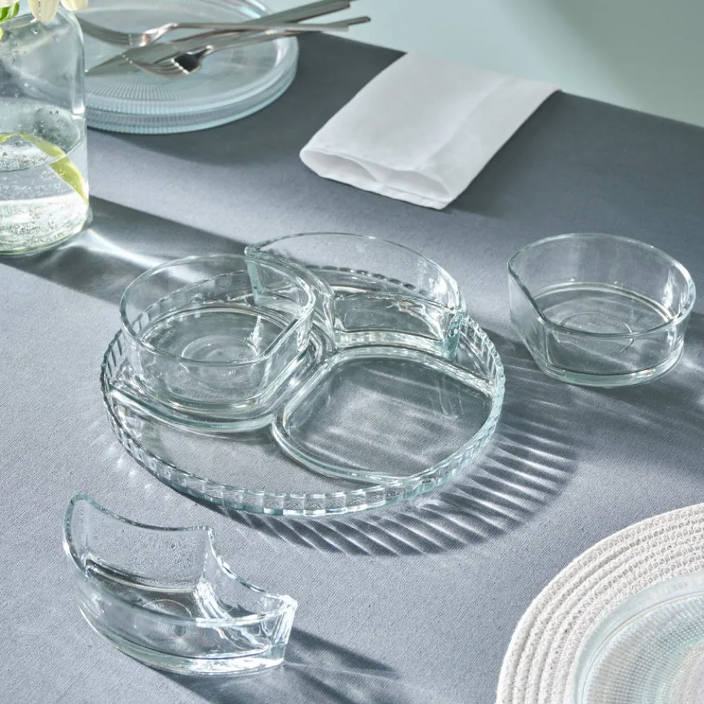 Karaca Carpi 5-Piece Serveware Set, Transparent