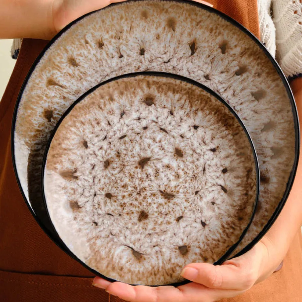 Karaca Catania 12-Piece Reactive Glaze Dinner Set for 4 People, Multi