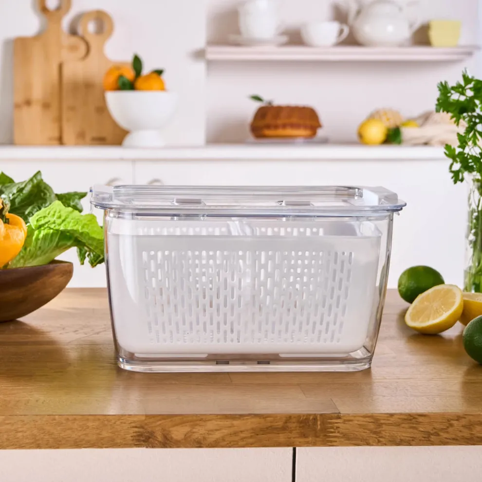 Karaca Citrus Vegetable / Fruit Storage Container, XL, White