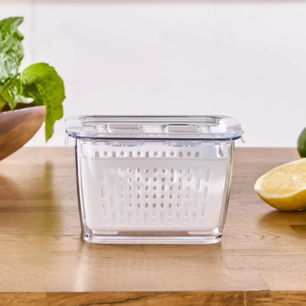 Karaca Citrus Vegetable / Fruit Storage Container, S, White