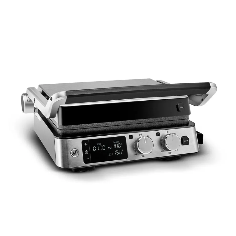 Karaca Compact Steel Pro Sear and Grill Inox 2008 Grill and Sandwich Toaster, 2000W