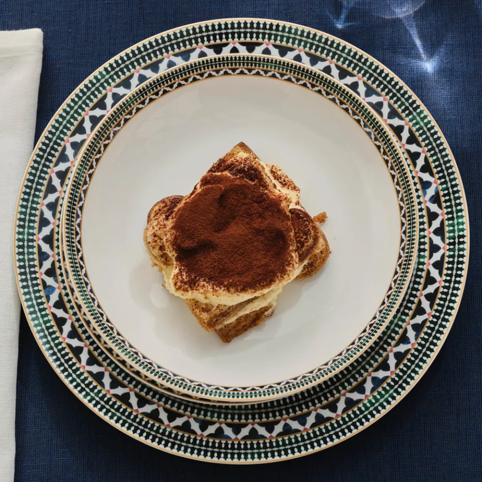 Karaca Cordoba 24-Piece Bone China Dinner Set for 6 People, Multi