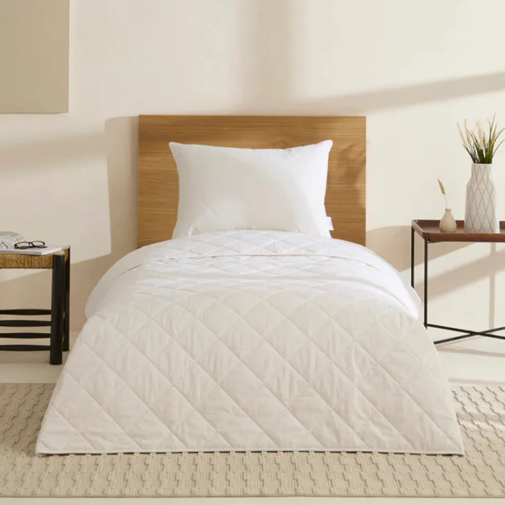 Karaca Cotton Duvet Cover, 135x200cm, Single, Offwhite